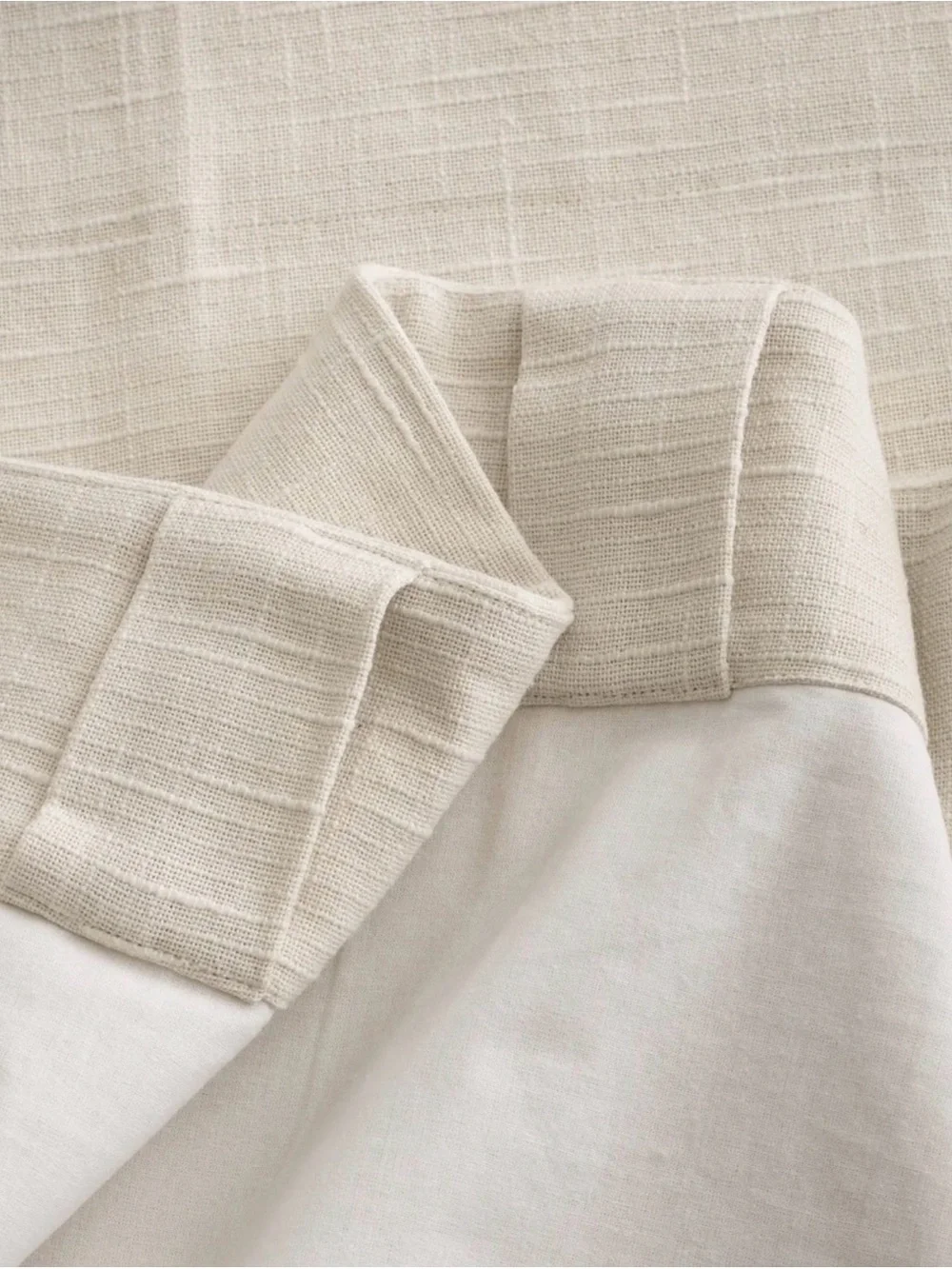 Quince Cotton Slub Room Darkening Curtain Panel in Natural 48x96 - Single Panel